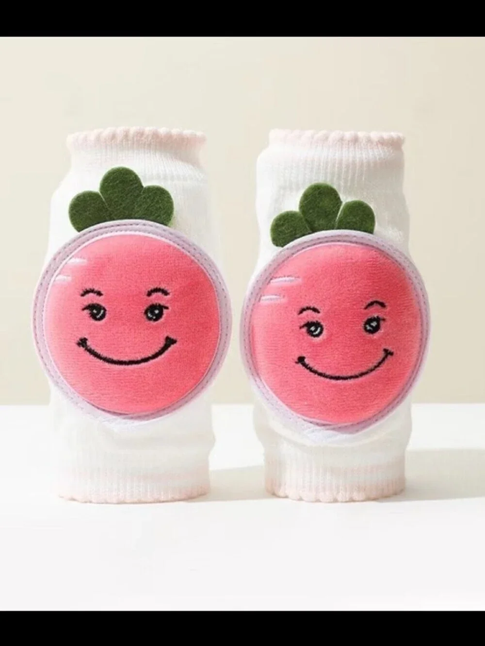 Kids Pink Fruit Smile Knee Protectors Set